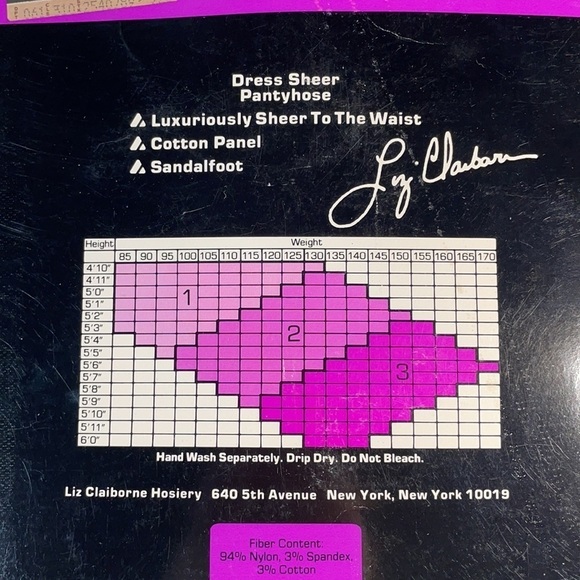 Lot of 5 Pantyhose Round the Clock Hanes Liz Claiborne Plum Blue Pink Size A-B - Picture 10 of 14